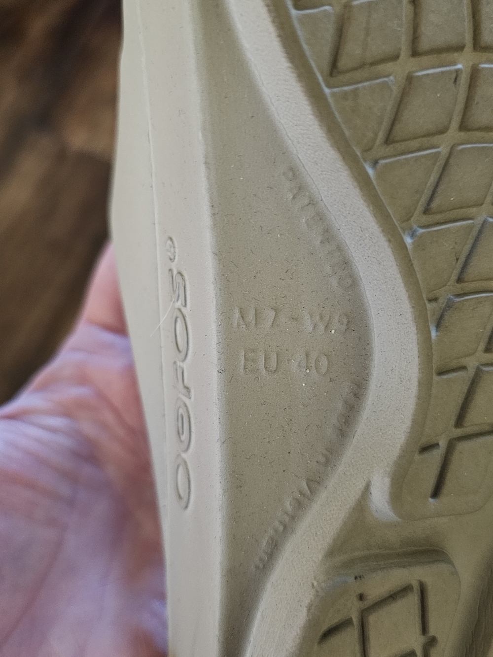 OOFOS Beige Slide Sandals - Picture 3 of 3